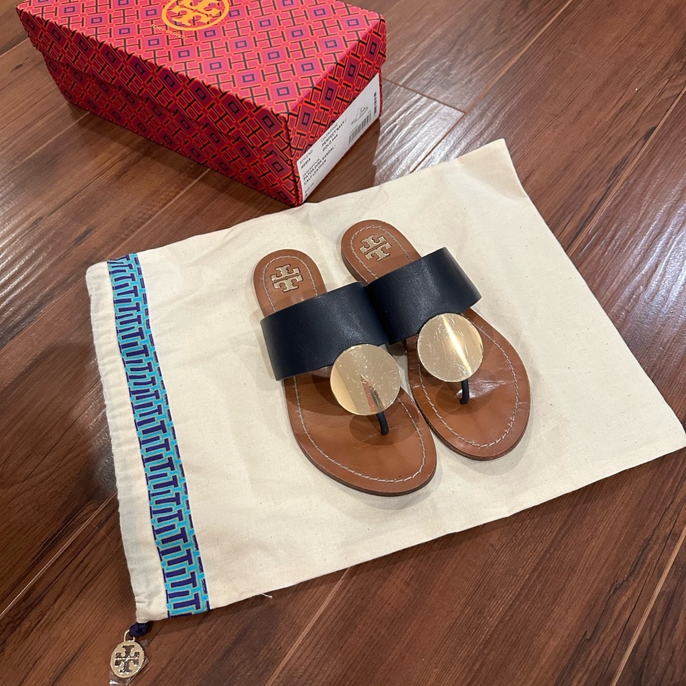 Tory Burch black/gold Sandal